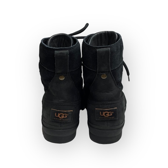 UGG Australia ✪ Azaria Waterproof Biker Boots ✪ Black Leather ✪ Size 8 8.5 39 ✪ - Picture 4 of 16